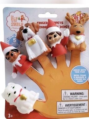 The Elf On The Shelf Finger Puppets Marrionettes A Doigt Bath Play Set